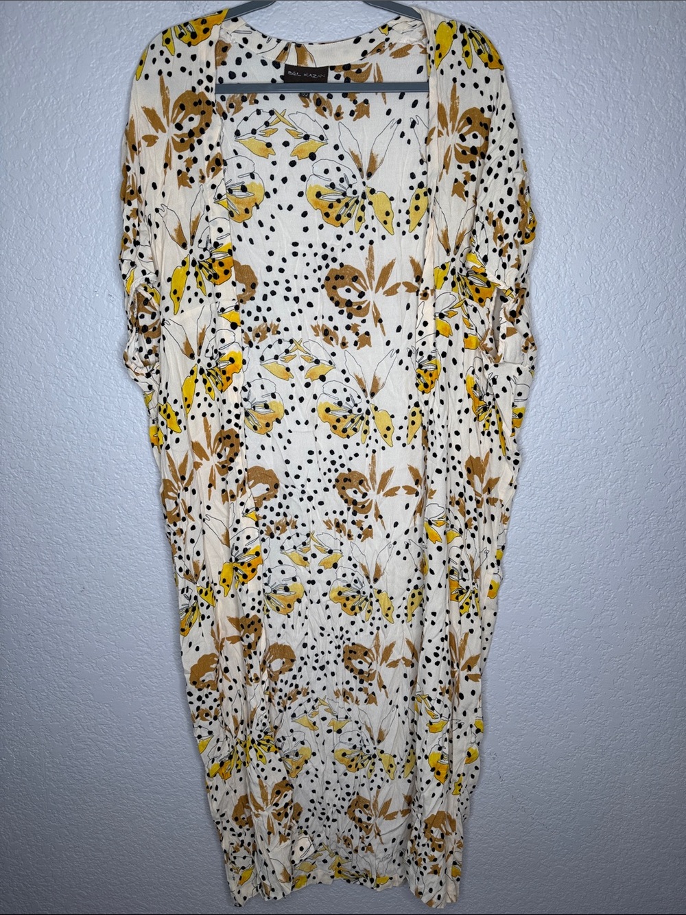 Anthropologie Bel Kazan Sadie Duster Kimono Tropical Print One Size - Picture 2 of 7